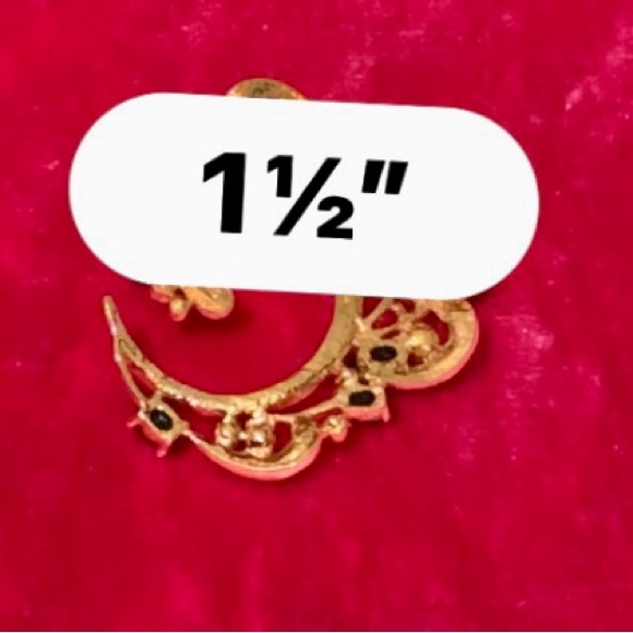 💎 Vtg. Camrose & Kross Jbk Emerald & Clear Glass Rhinestone Feather💎#BROC - Picture 12 of 16